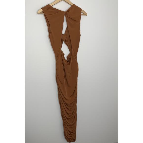 Michael Costello x Revolve April Midi Dress in Terra Cotta Womens Medium New - Picture 4 of 16